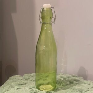 Green Glass Swing Top Bottle